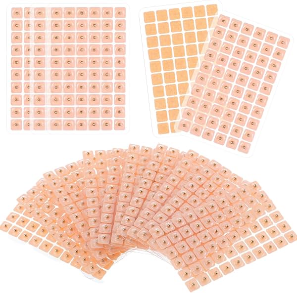 Healifty 600 semillas de oreja magnéticas de acero inoxidable, parches de acupuntura para resolver dolor de cabeza, espalda y estrés