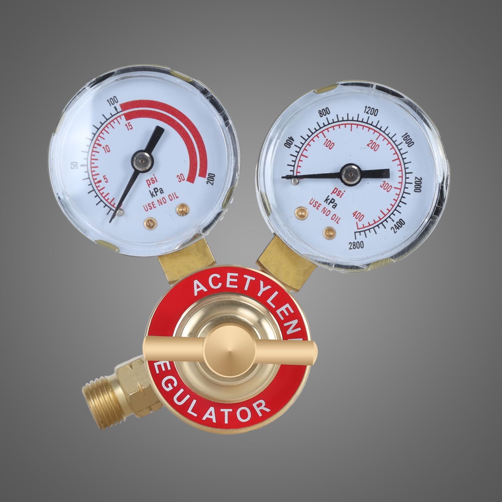 Kit de antorcha de oxiacetileno, herramientas de corte de soldadura de cilindro de gas, kit de antorcha de corte de soldadura portátil, boquilla de latón de tubo largo con manómetro y medidor de