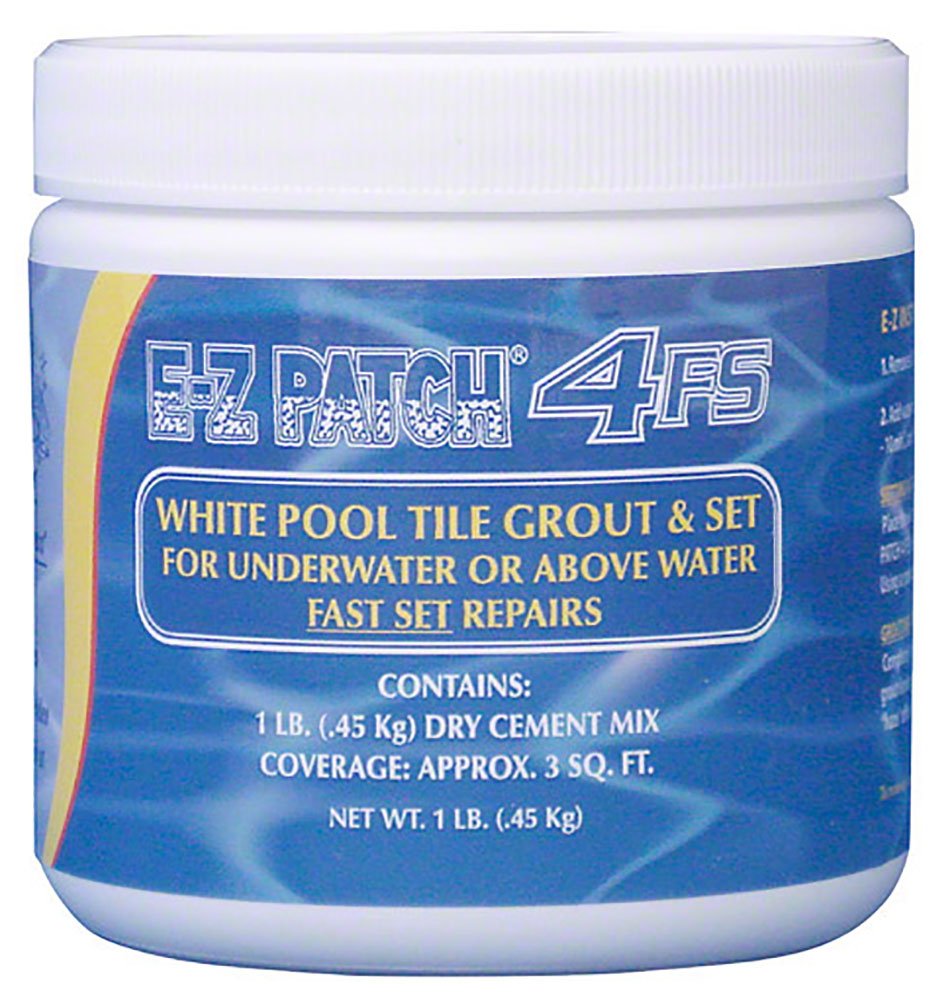 EZ Products 4 F.s. White Pool Tile Grout Repair (Fast Set) 1 Lb