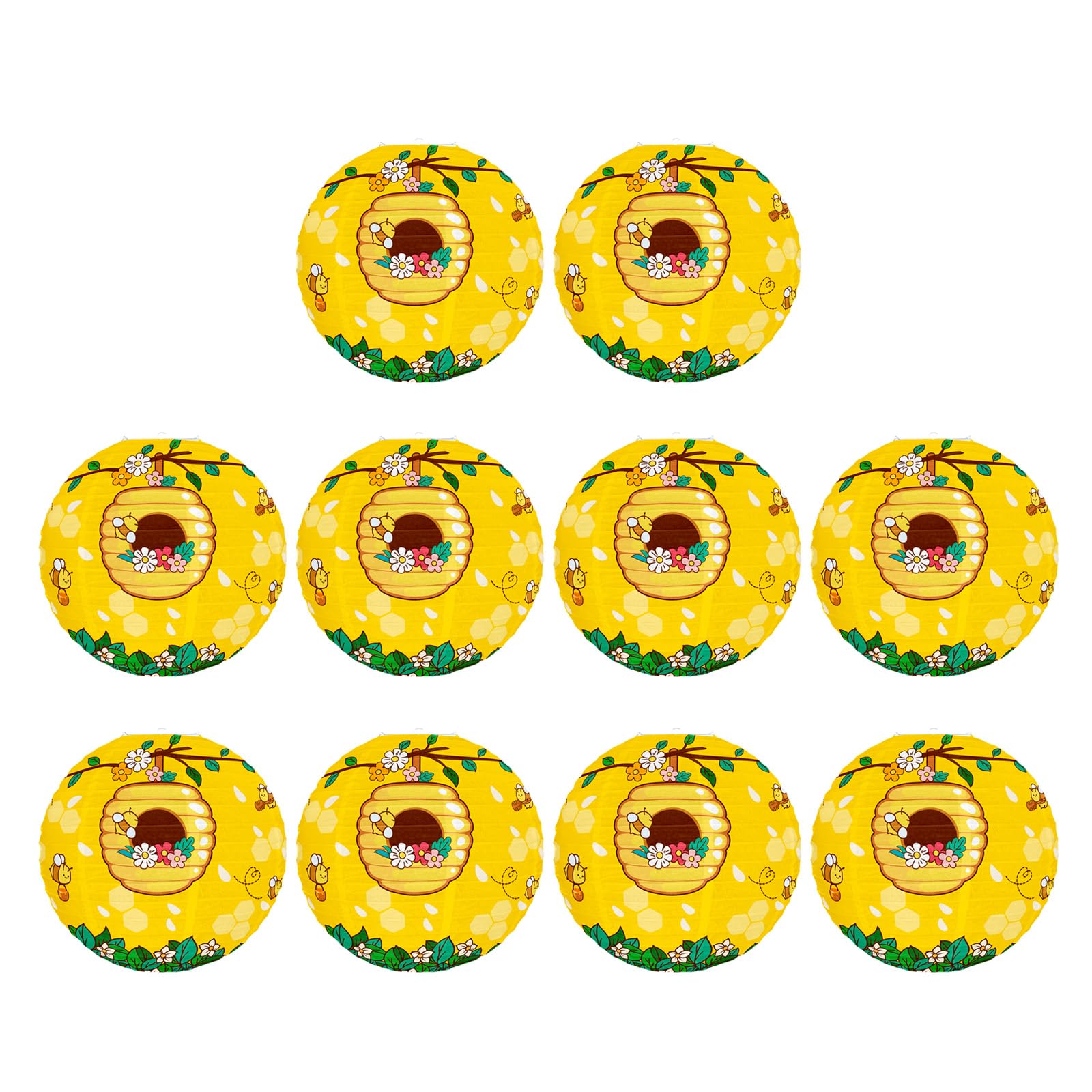 Jazuaiao Of 10 Honeybees Lights Round Festival Lights for Birthday Wedding and Festival Party Atmospheres Creation Birthday Party Light