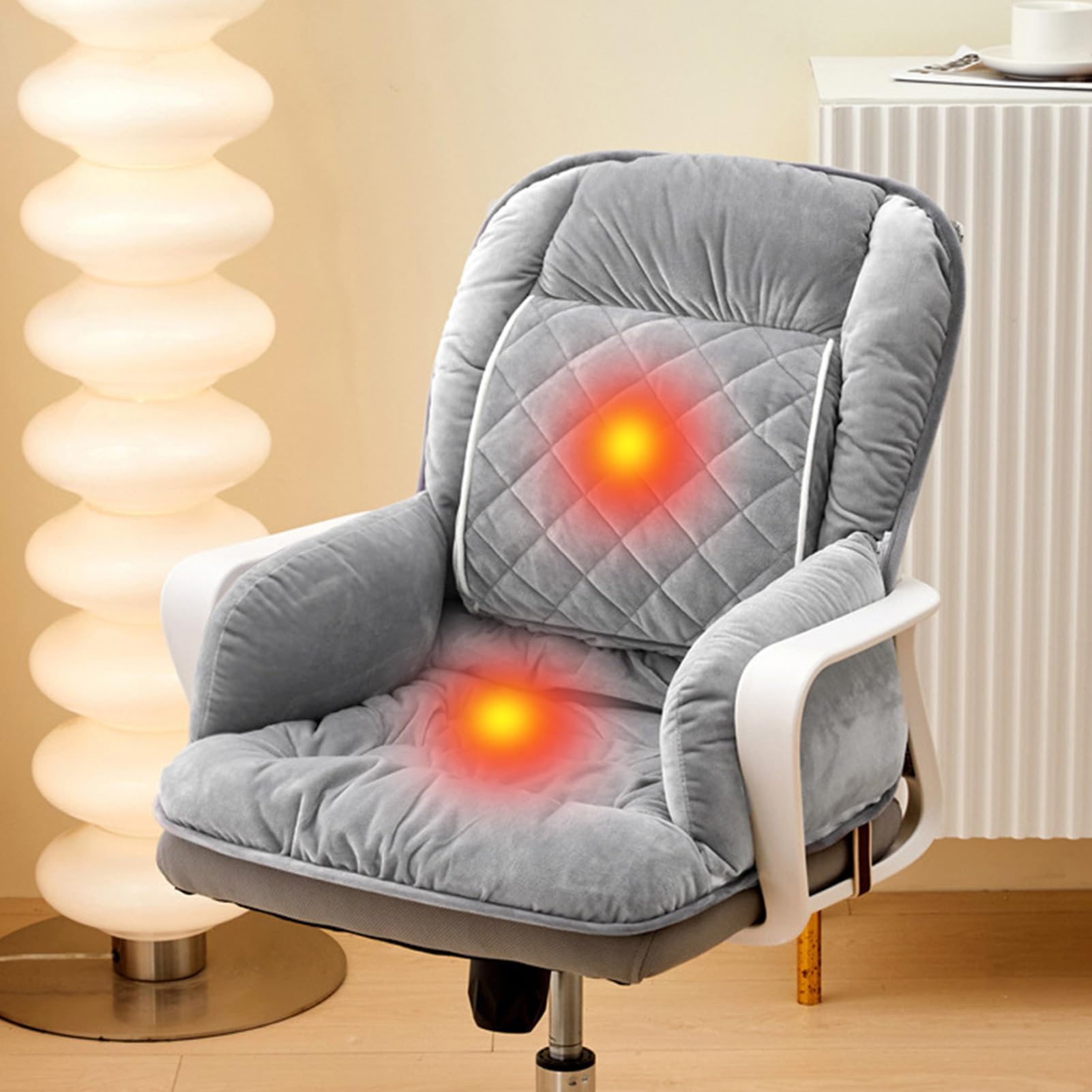 SenhE Cojín Calefactable Portátil para Asiento, 3 Ajustes de Temperatura, Almohadilla Calefactora de Calentamiento Rápido Lavable a Máquina para Uso en la Oficina o en el Hogar