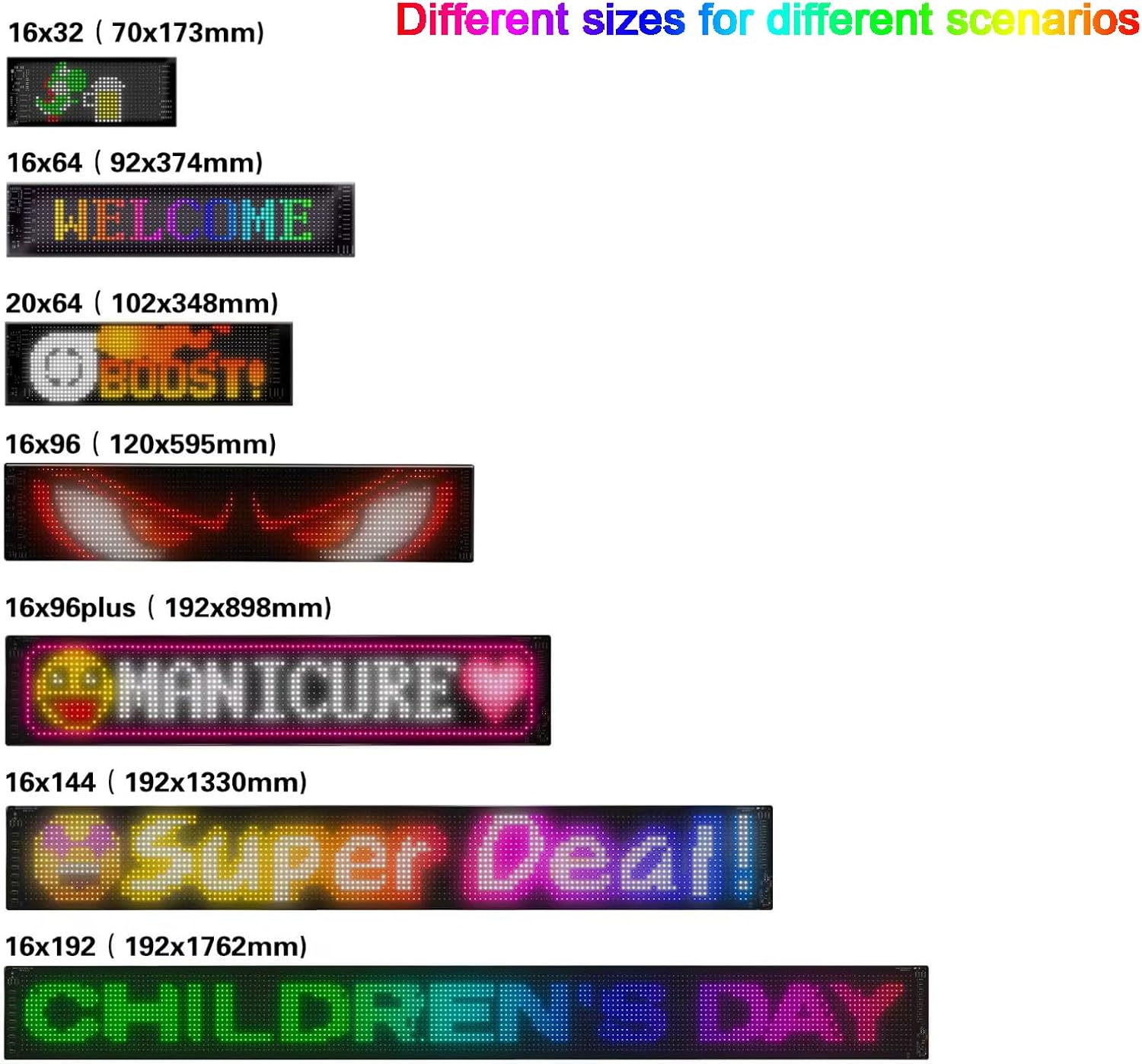 Devil Eyes Light for Cars, 35.4''x7.6'' Large Flexible LED Display Screen, Programmable Scrolling LED Sign for Windshield, Dynamic Big Eye Lights with Remote Controlfor Trucks and SUVs