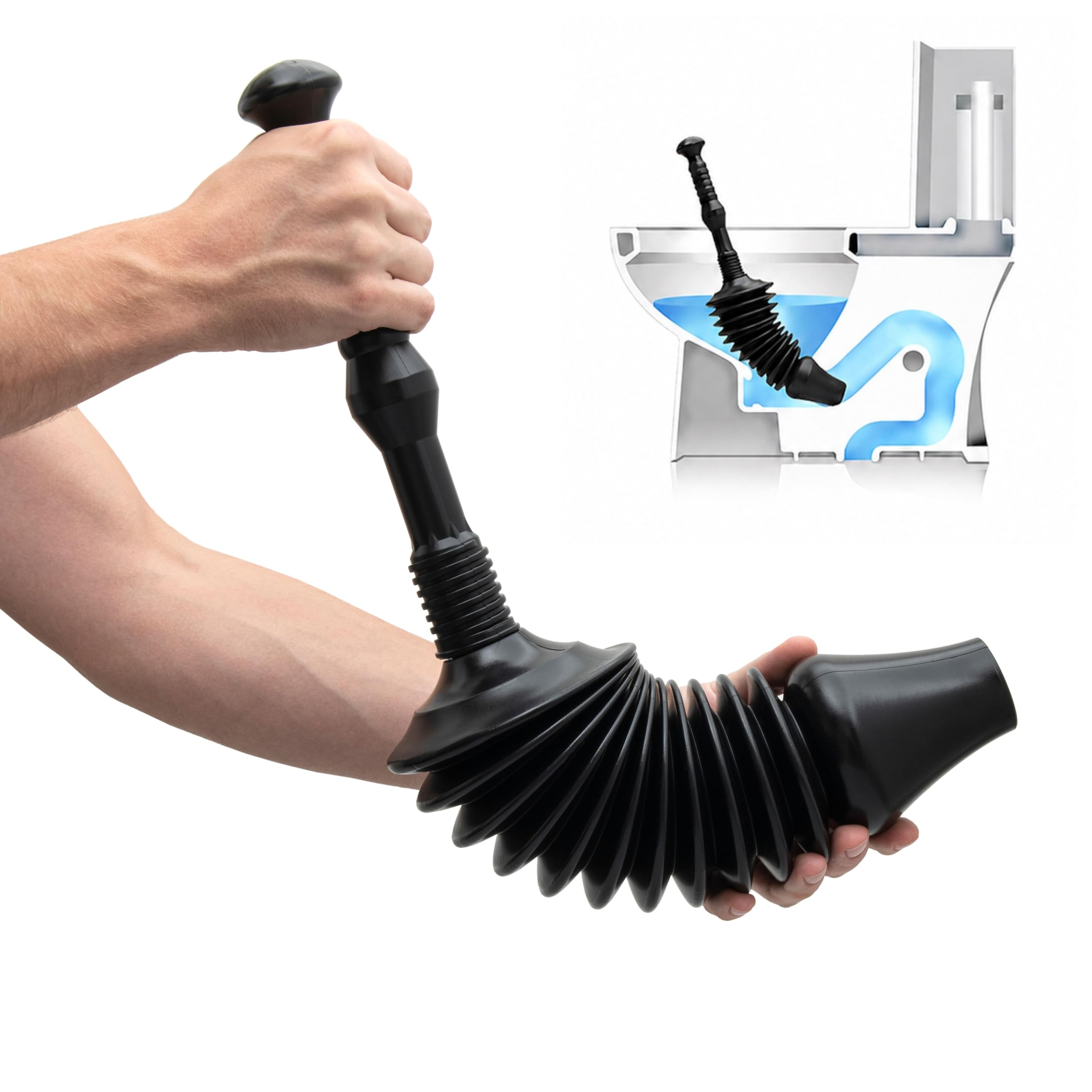 Desatascador de Inodoro Flexible de 60 cm para Mantener Limpios los Desagües de Casa