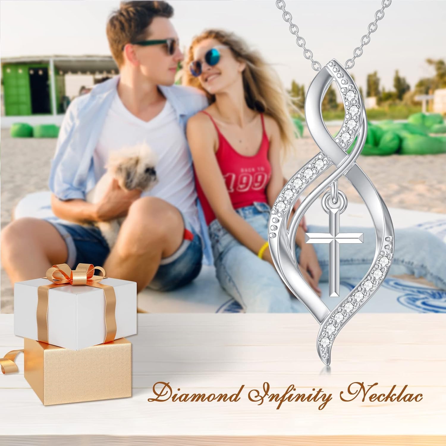 Diamond Cross Necklace for Women 925 Sterling Silver Infinity/Butterfly/Heart/Jerusalem Cross Graduation Friendship Necklace Talisman Diamond Jewelry Pendant for Women - Image 6