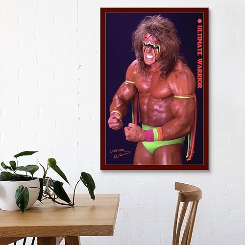 Miniatura 3 de Ultimate Warrior - Póster de los años 80, superestrella de la lucha libre de la vieja escuela, arte de pared retro clásico, decoración de