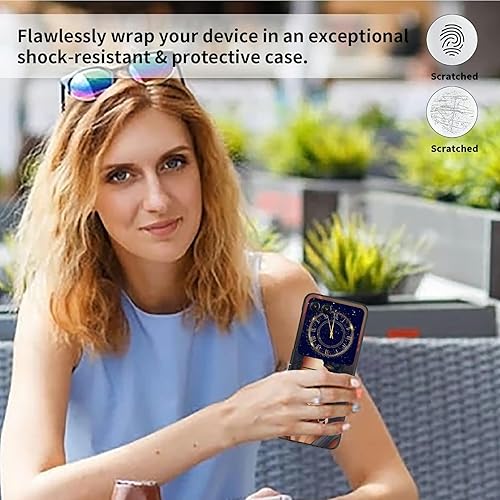 Miniatura 10 de Rossy Funda para Motorola Razr Plus 2023 para Moto Razr+ 2023 con patrón de galaxia nebulosa morada para mujeres y hombres, funda de protección de