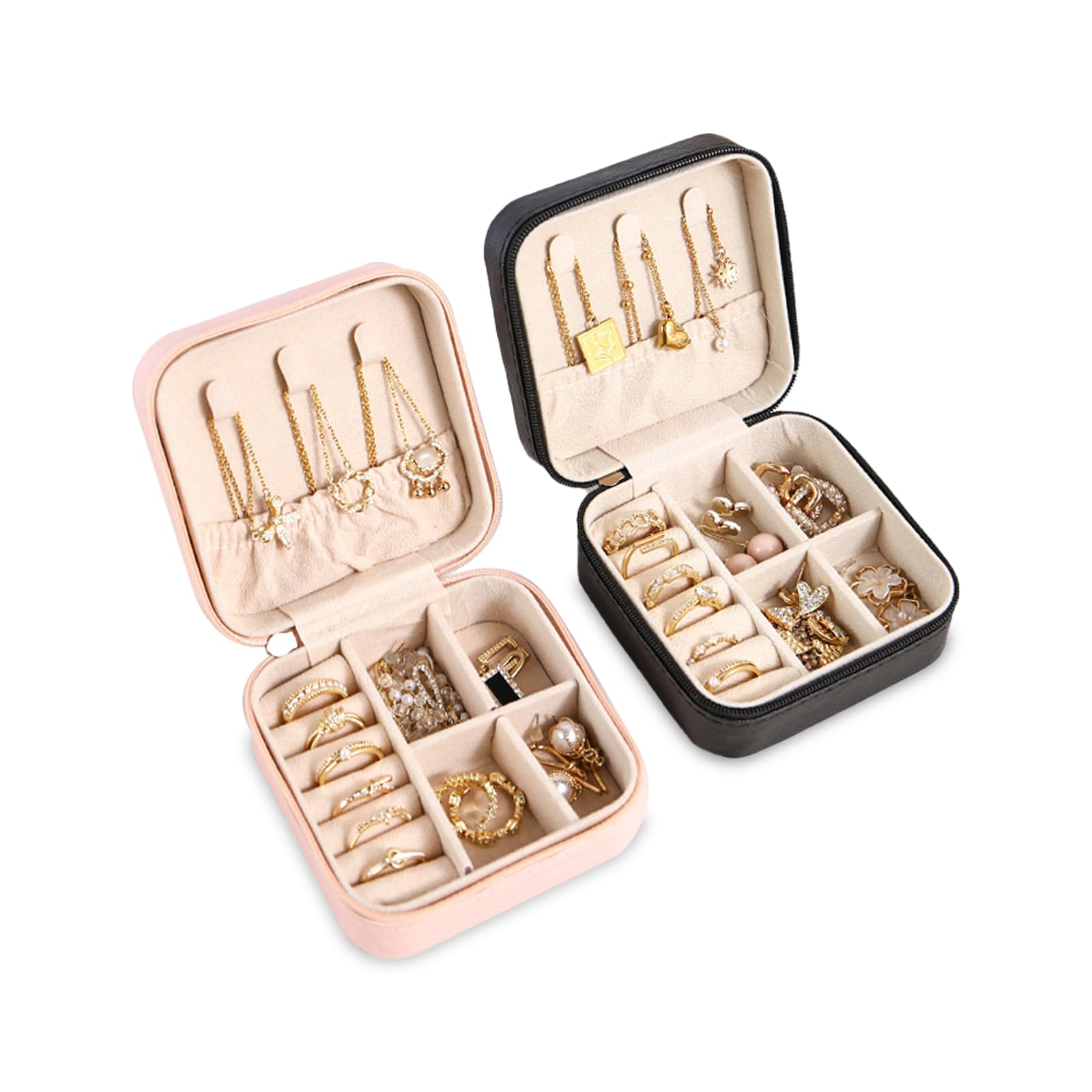 Acpetdr Women's Travel Jewelry Case For Fashion 2 Pack, Small Travel Jewelry Case Personalized Jewelry Case For Teen Girl Gifts Trendy Stuff
