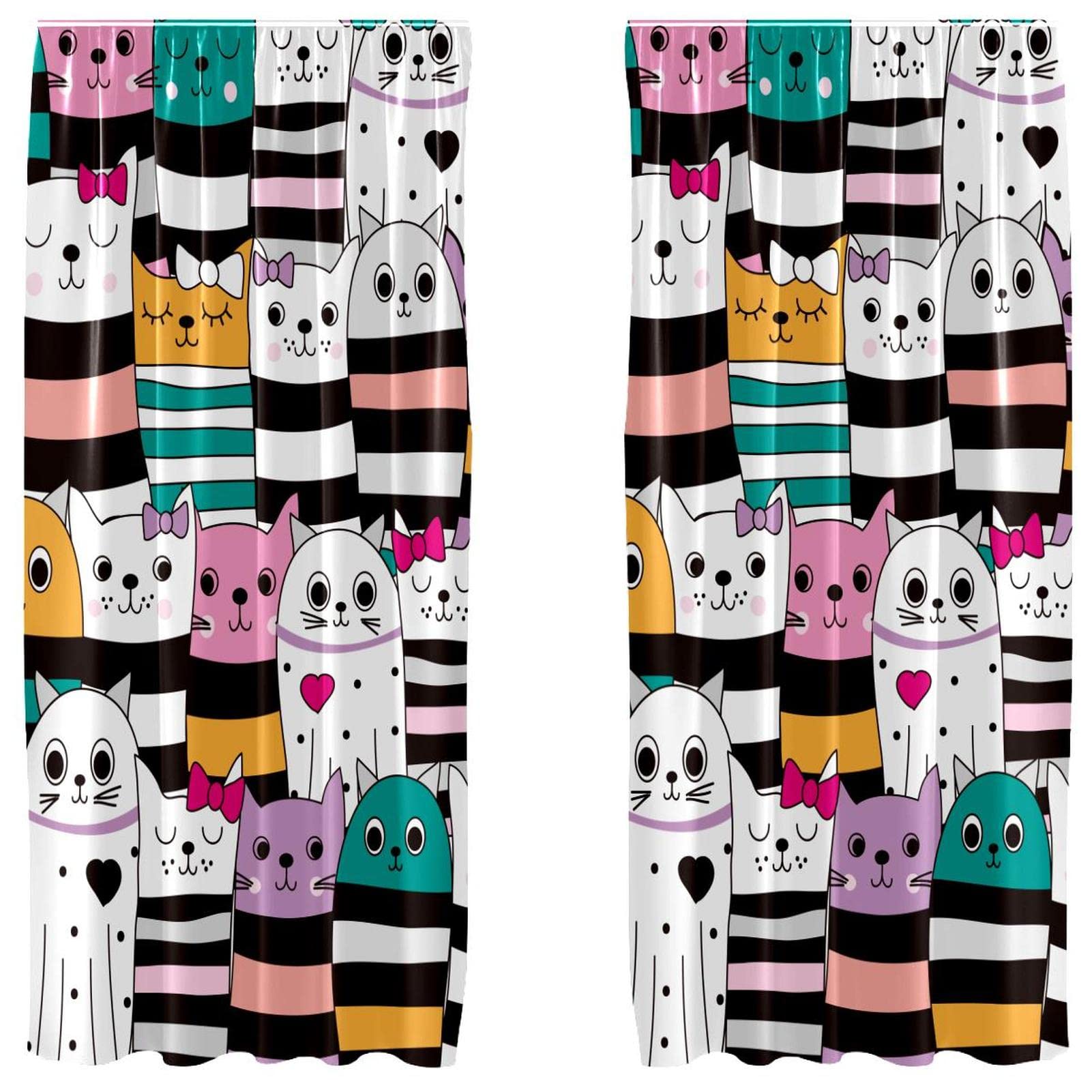 Paneles para decoración de dormitorio de 55 x 84 con estampado único de gatos
