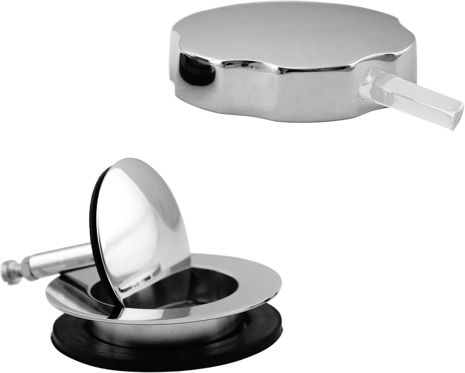 Westbrass Rapid Flow 2 in. Ball Joint Head PVC Cable Drive with 45” Cable, Polished Chrome, D52P45BJ-26