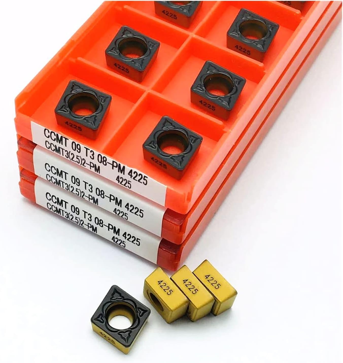 Carbide Milling Cutter 10 Pieces Of CCMT09T308 PM 4225 External Turning Tool Carbide Insert Ccmt Turning Tool Tool Pin Milling Cutter (Angle : CCMT09T308 PM 4225, Shank Diameter : 10PCS(1box))