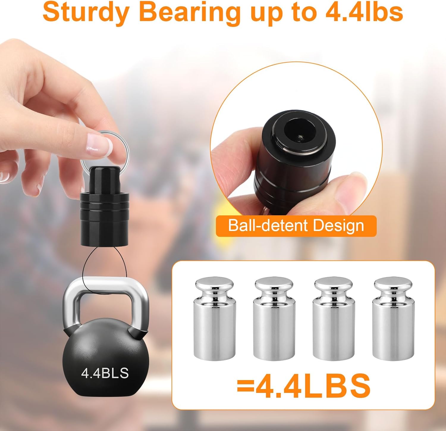 SUNJOYCO 5PCS SDS Plus Drill Bit Holder Keychain, 3/8in Quick Change Screwdriver Bits Holder Extension Bar with Black Carabiner