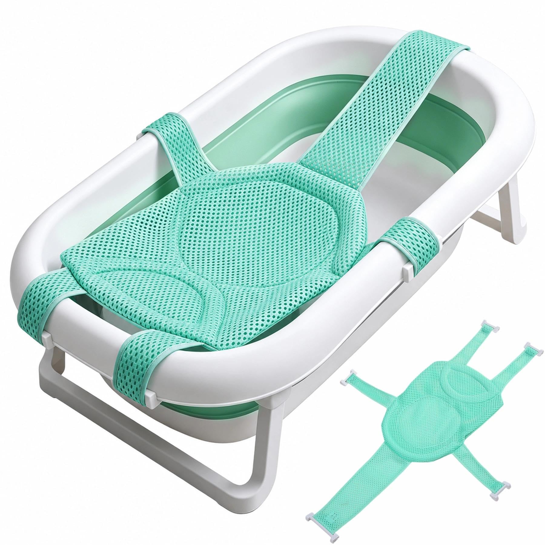 Cojín de Baño para Bebés y Recién Nacidos - Asiento de Bañera con Red de Seguridad
