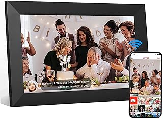 TEKXDD Digital Photo Frame, 10.1 Inch Smart WiFi Cloud Digital Picture Frame with 1280x800 HD IPS LCD Touch Screen Displa...