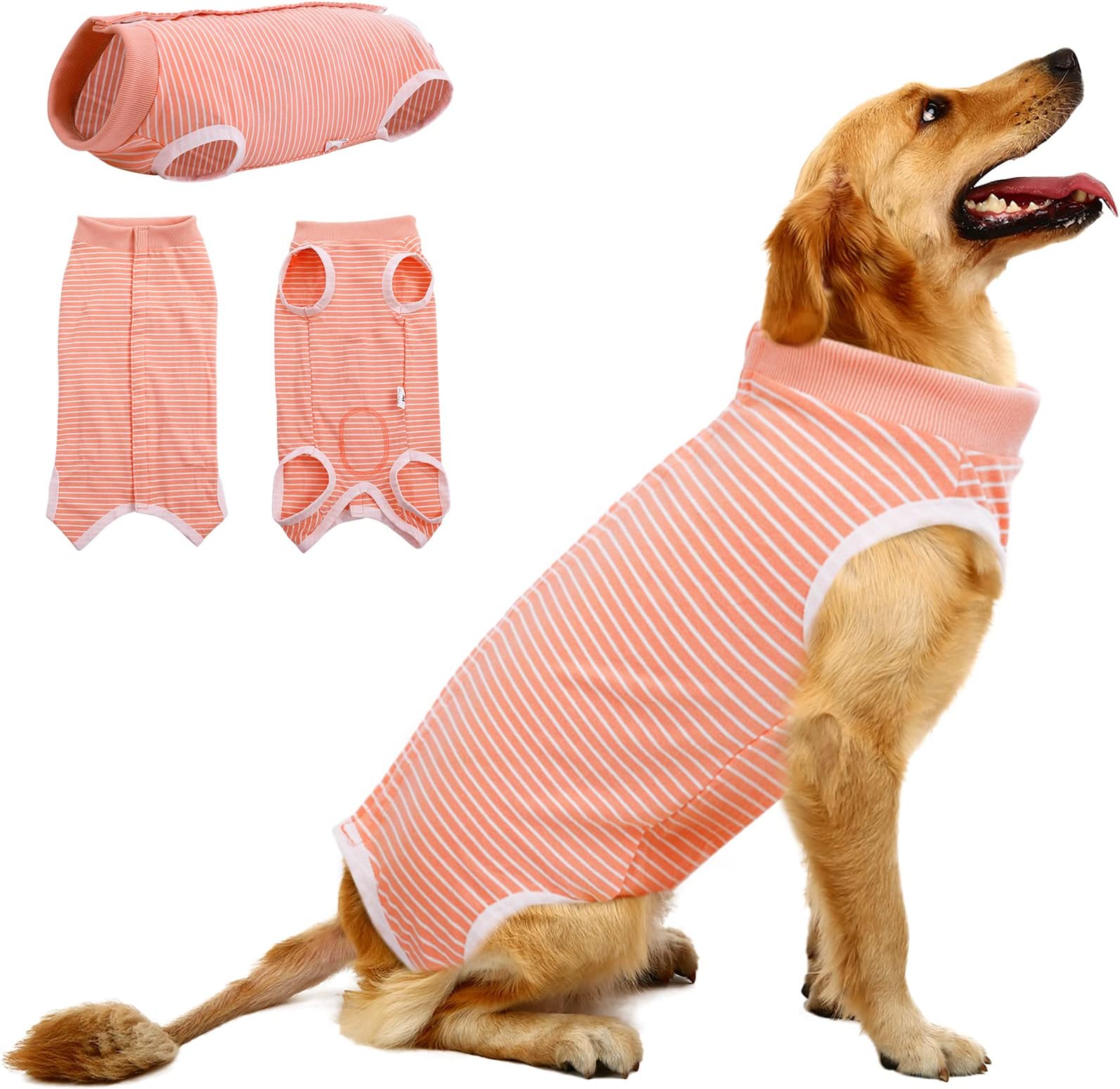 MIGOHI Recovery Suit for Dog After Surgery, Reusable Pet Spay Surgery Surgical Recovery Snugly Suit for Abdominal Wounds, Professional Dog Recovery Shirt for Male Female Pet Cone E-Collar Alternative