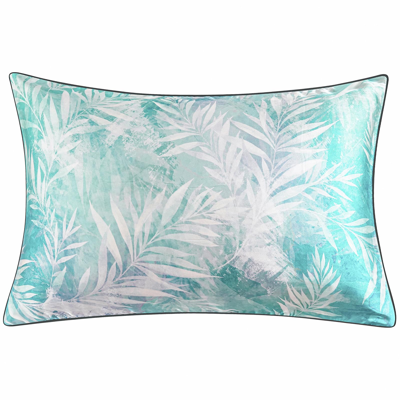 YIYEA Rayon Derived from Bamboo Pillow Case Similar to Silk Smooth Soft Zipper Closure Standard Size Floral