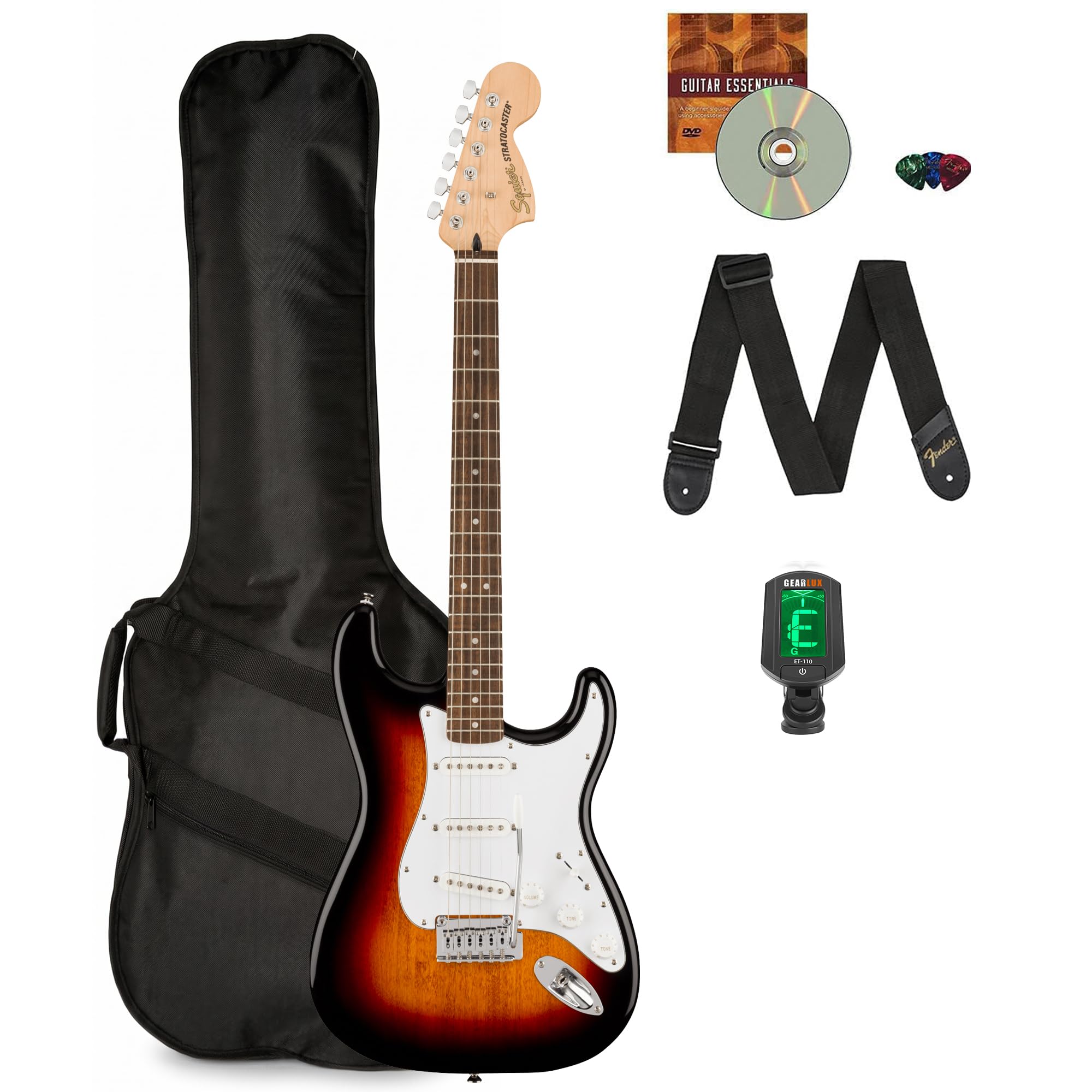Amazon.com: Fender Squier Affinity Stratocaster - 3-Color Sunburst