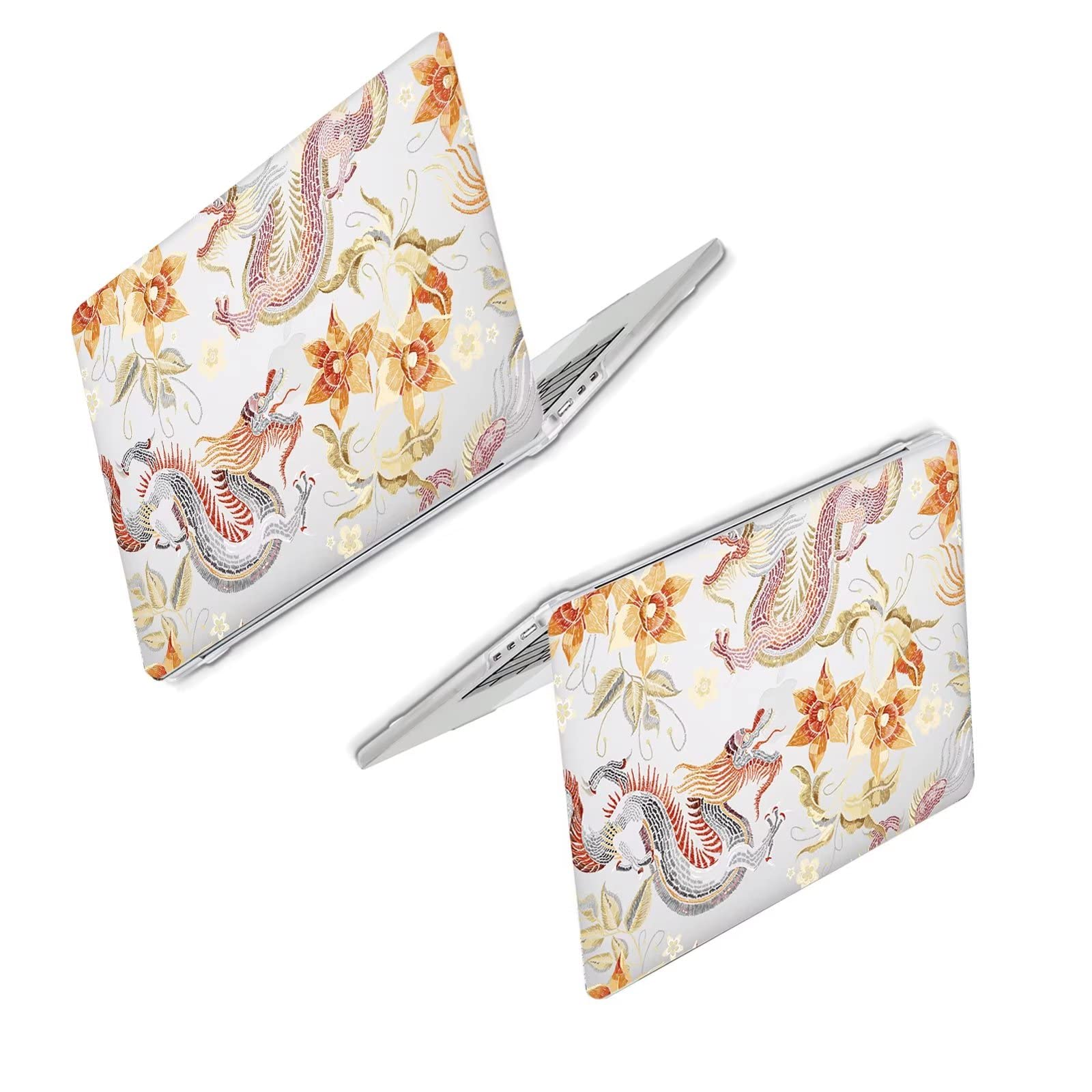 Custodia Compatibile con MacBook Air M4 M3 M2 13,6 Pollici 2025 2024 2022 A3240 A3113 A2681, Plastica Cover MacBook Air 13 & Tastiera Cover & Protezione Schermo, Drago