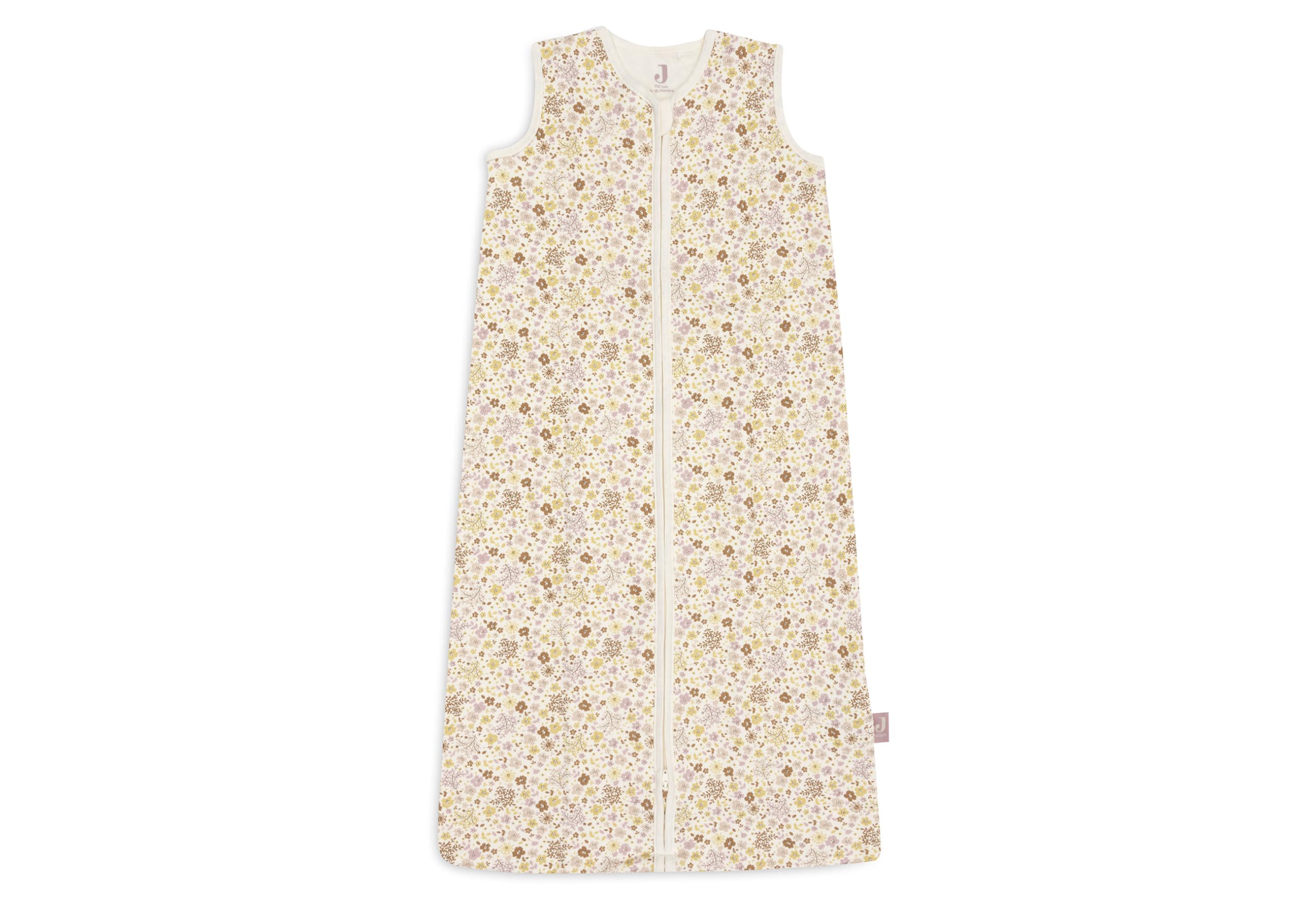 Jollein Gigoteuse bébé en jersey - 110 cm - Flower Fairies - 100% coton - 0,5 TOG - gigoteuse d’été - avec fermeture éclair - certifiée OEKO-TEX