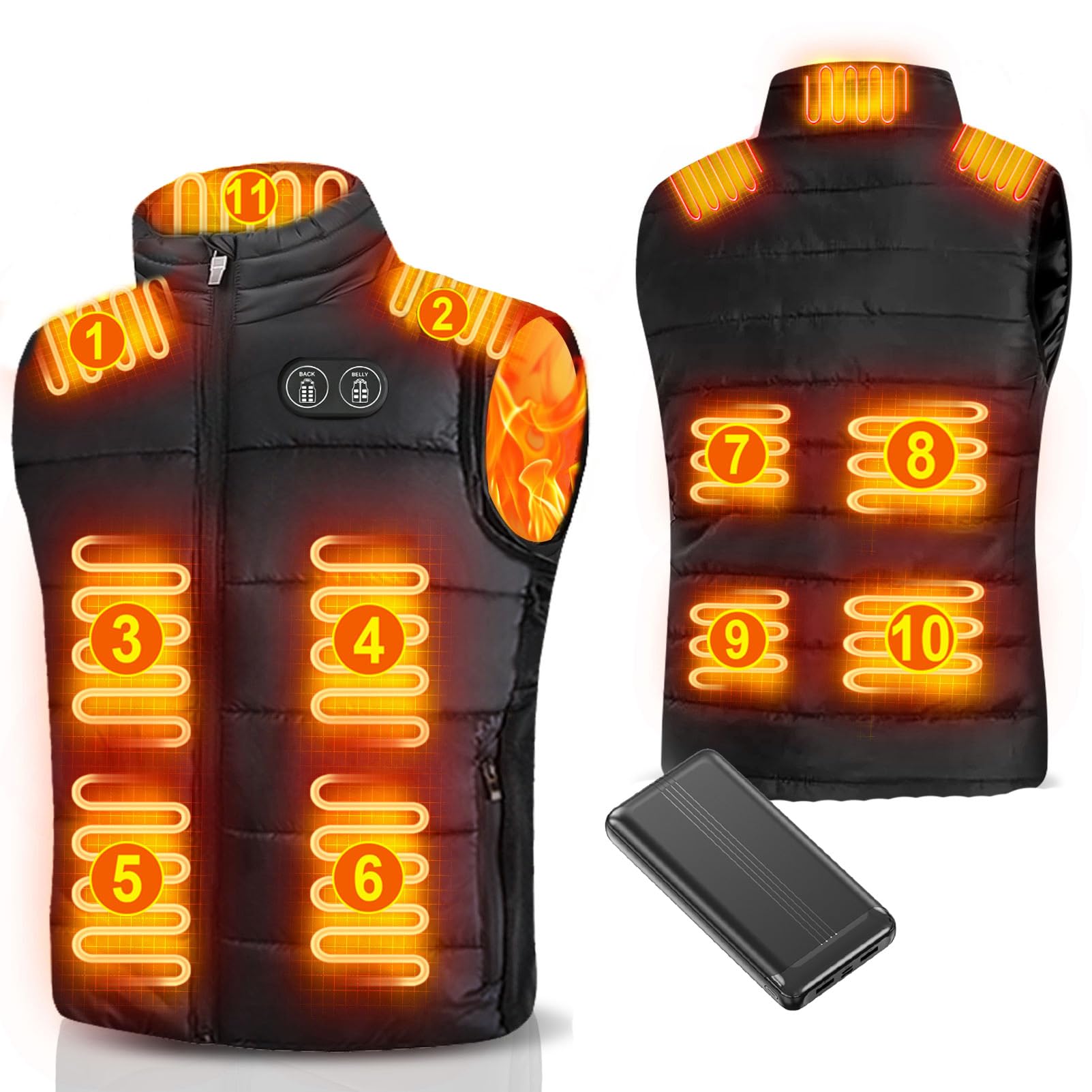 Amazon | [Setiepp] 令和6年新登場デザイン 電熱ベスト 11箇所発熱