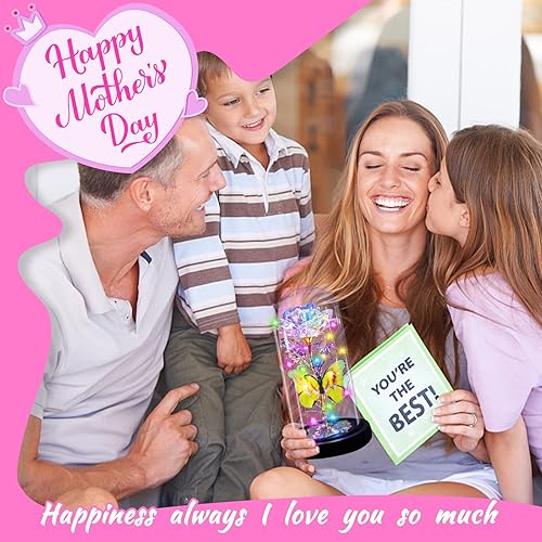 Miniatura 2 de Regalos de cumpleaños con diseño de mariposas y rosas, regalos de cumpleaños para mujer, aniversario, San Valentín, día de la madre, Navidad, Acción