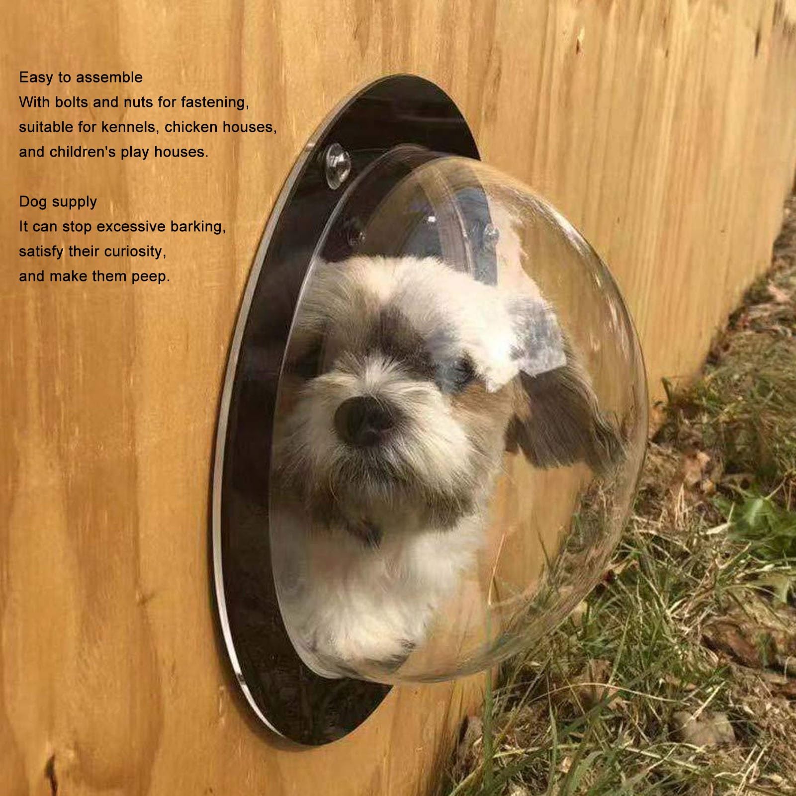 Dôme pour ChienFenêtre de Dôme pour ChienFenêtre de Clôture pour ChienDôme de Clôture pour ChienFournitures pour ChiensAccessoire pour la Maison Fenêtre de pour Chien pour Chien en Acrylique