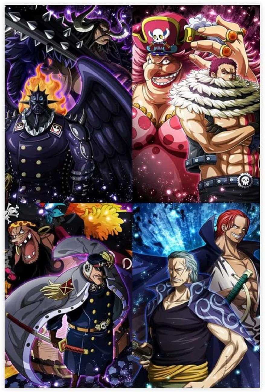 Amazon Ltchワンピース日本のアニメ壁紙四皇キャラクターhdポスター壁画キャンバスポスター寝室の装飾スポーツ風景オフィスルームの装飾ギフトアンフレーム 30インチ 50 75cm ウォールステッカー オンライン通販