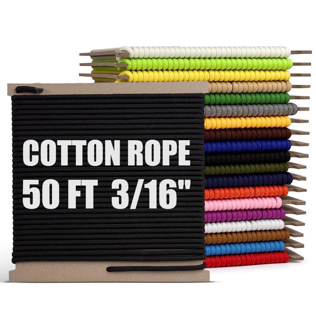PH PERKHOMY PerkHomy 500lb Cotton Rope 3/16" - tarps and tie downs | Mubboo