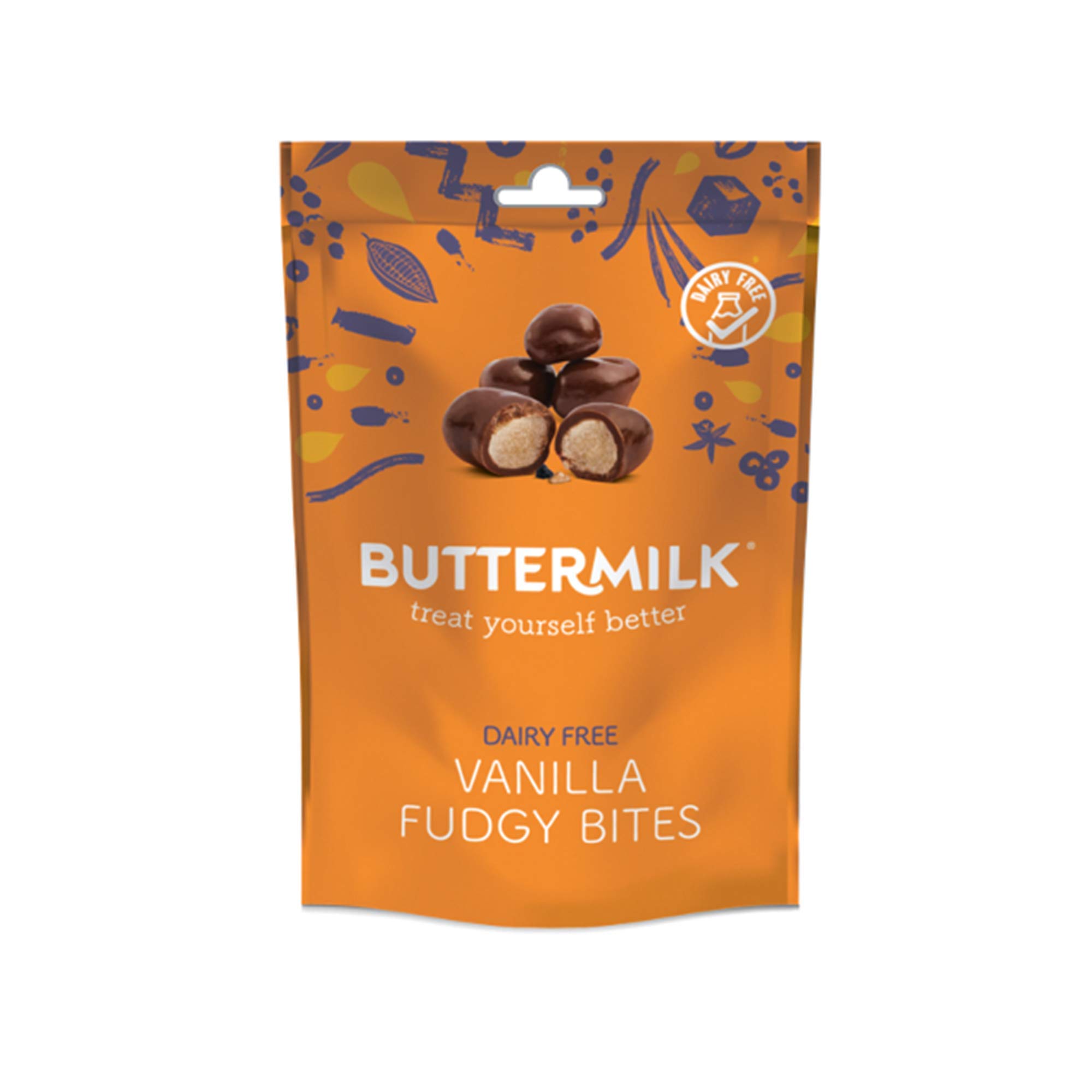 Buttermilk Krówki waniliowe (7 x 100 g) - krówki słodycze - wegańskie słodycze - bez nabiału - słodycze bez glutenu - bez sztucznych składników - ręcznie robione w Wielkiej Brytanii