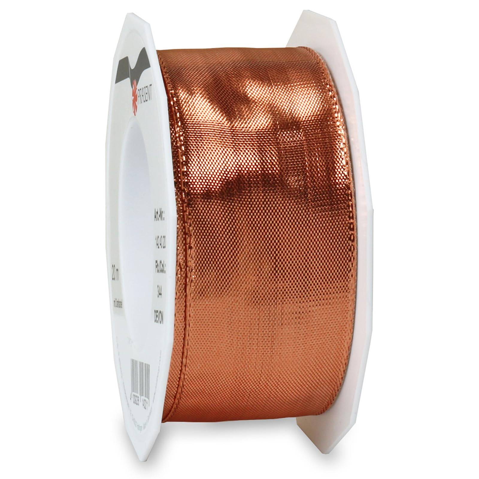 Präsent - Devon Wired Ribbon Copper 20-m-Roll 40 mm width