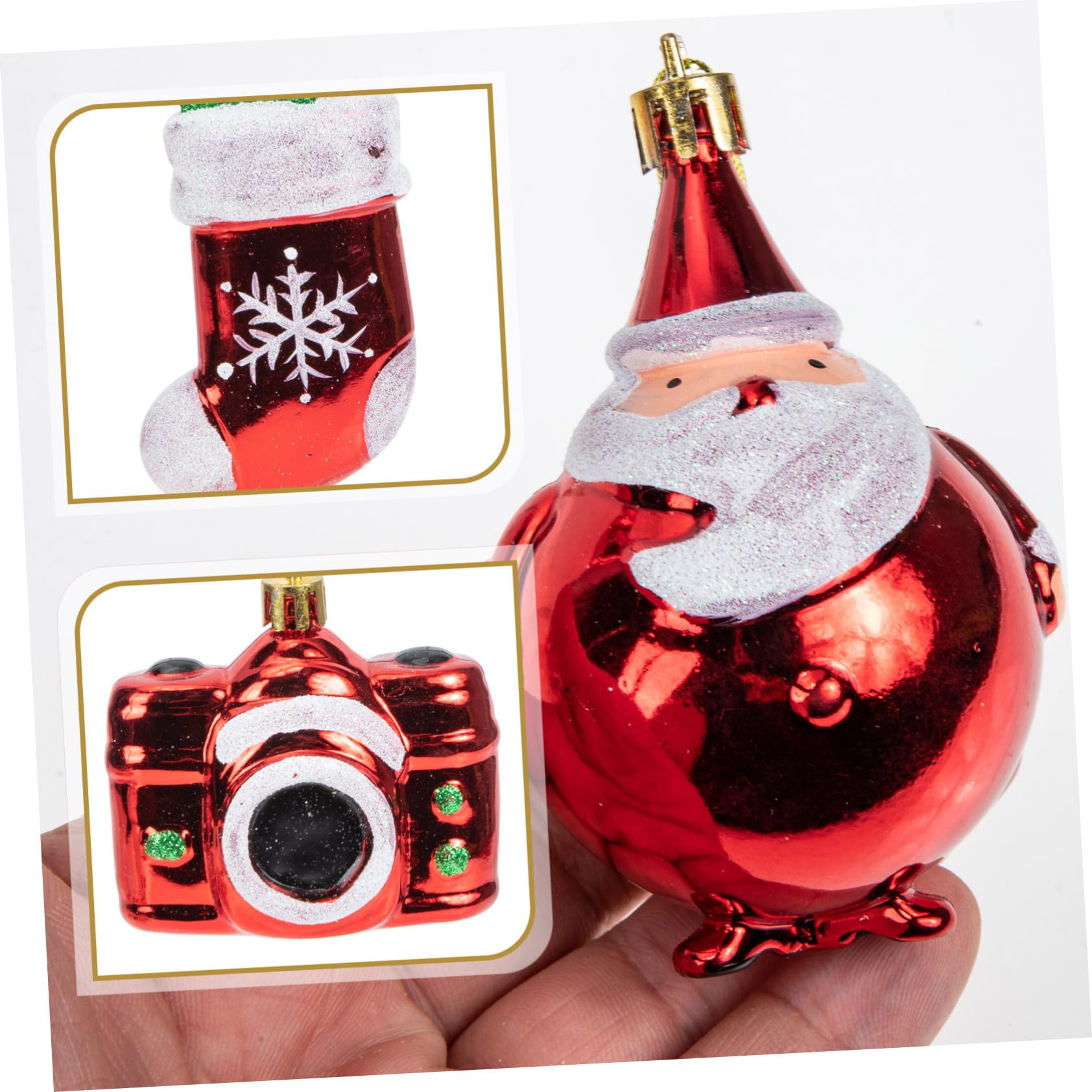 TOPBATHY 30 STK Christbaumschmuck Krippendekor Urlaub Baumschmuck weihnachtsdeko Weihnachts Party Weihnachtsbaumschmuck aus Kunststoff Weihnachtsschmuck zum Aufhängen Plastik rot