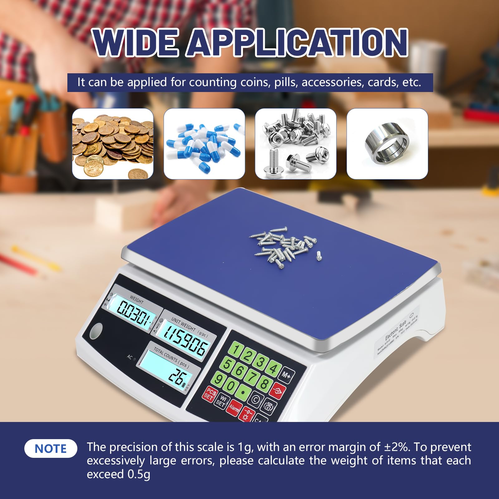 Precision Counting Scale - 30kg/66lb Digital Scale -3