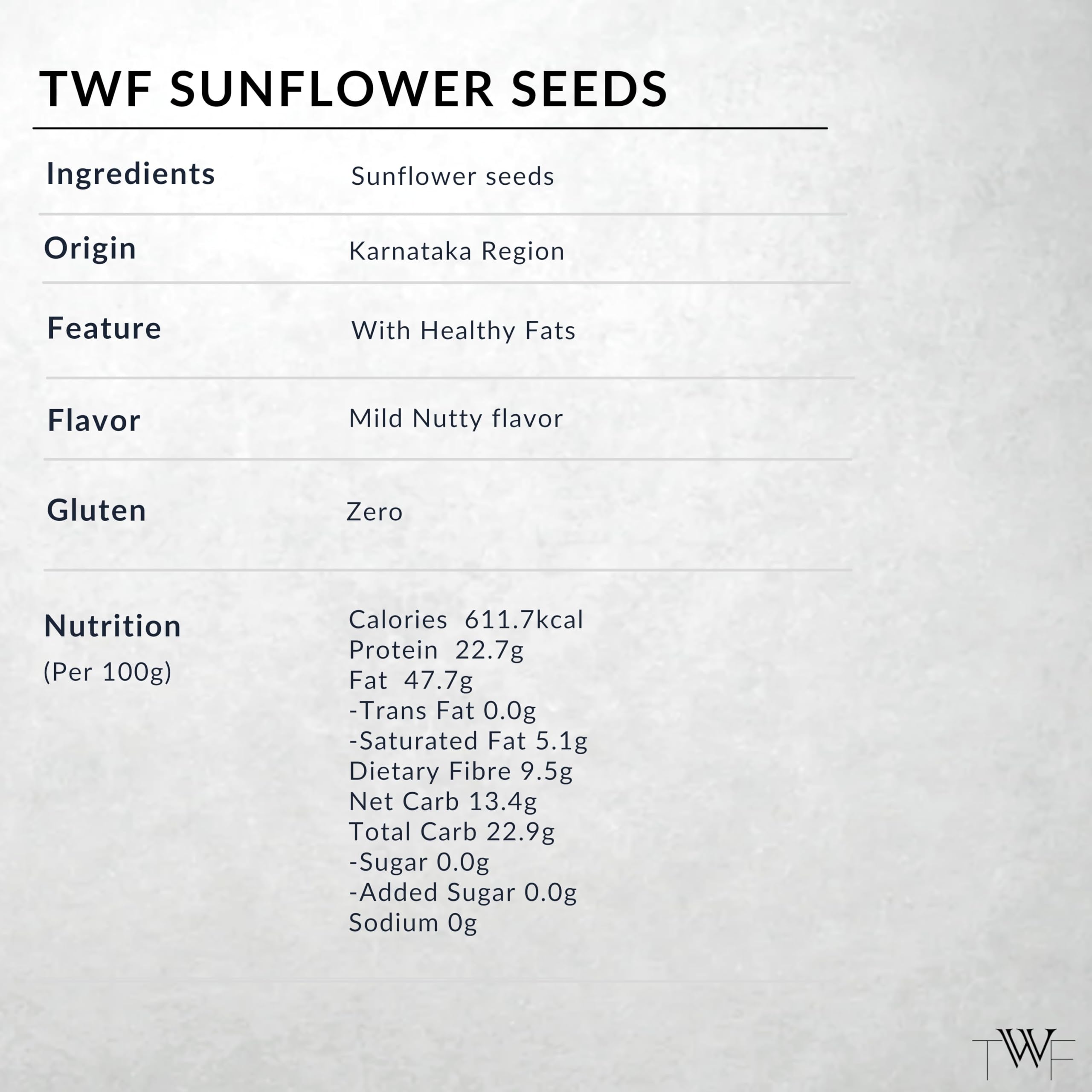 TWF Virgin Sunflower Seeds | 500g | AAA Grade Seeds for Eating | Rich in Dietary Fibre & Protein | Snack for Weight Management & Immunity | Diet Food | Non GMO | Resealable Pack | Unroasted | Unsalted | Highest Natural Potency 2