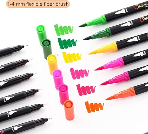 Miniatura 9 de 72 juegos de dibujo para artistas, 48 colores con purpurina y 24 colores de doble punta