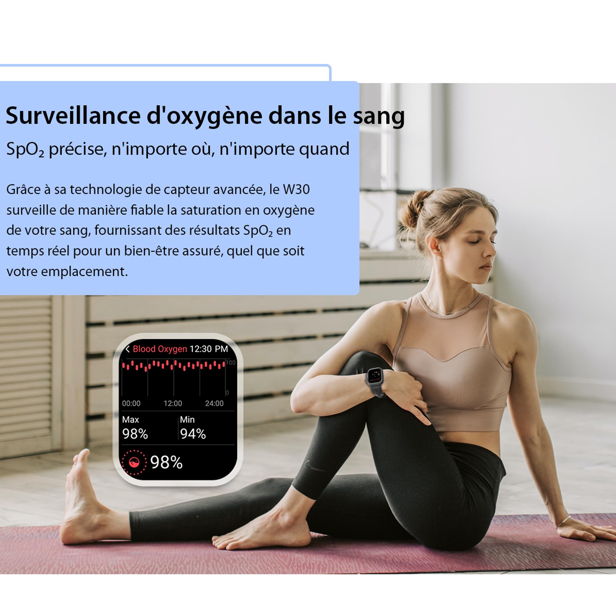 Blackview W30 sportowy smartwatch z ekranem 1,91" + 100 trybów treningu i powiadomień, głębokość nurkowania 10 m, 7-dniowa autonomia, mikrofon, czarny, 320 x 380 cm, czarny, czarny, 320 x 380, Hybryda