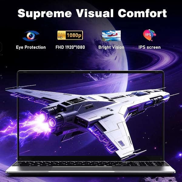FUNYET Laptop, 2026 New 15.6 Inch Laptop, 16 GB RAM 512 GB SSD, Pentium 4425Y Laptop PC, IPS FHD 1920 * 1080 Laptop Notebook, 180° Opening, 5000 mAh, Supports TF Card, Type-C - 5