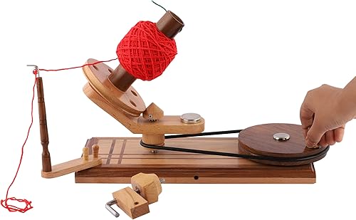 Miniatura 27 de Brainmart Winds - Bobinadora de bolas de hilo de madera y veloz de mesa, Winds de 8 a 12 onzas para manualidades de ganchillo y tejer, juego