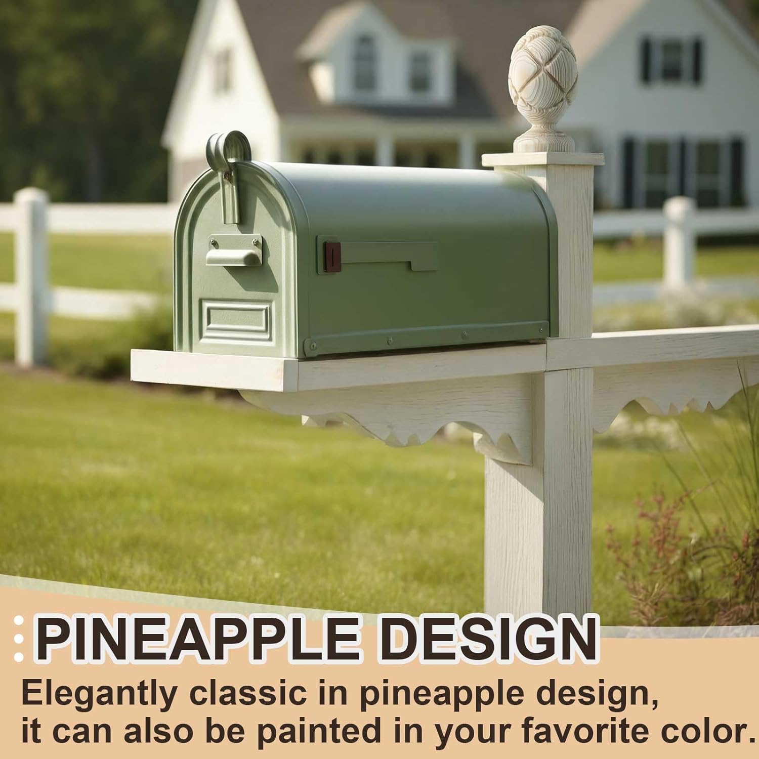 Geetery 2 Set 2 x 2 x 5.7 Inch Large Wood Finial Unfinished Decorative Bed Post Finial with Screw Gothic Fence Topper Post Top Cedar Newel Cap Wood Mailbox Topper for Fence and Deck (Pineapple)