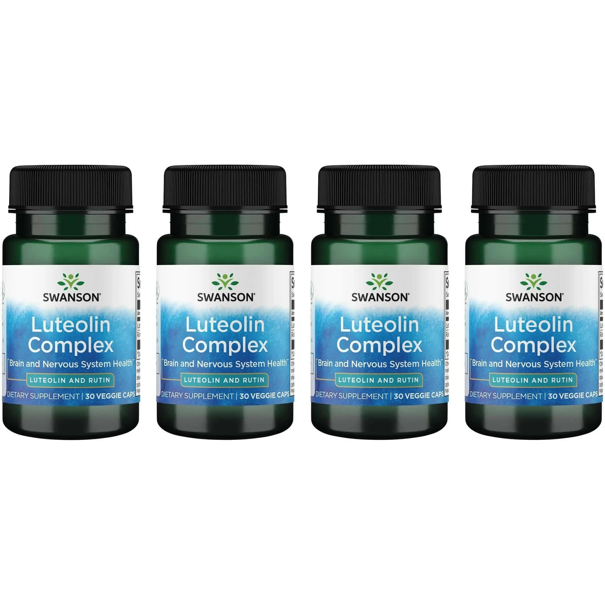 Swanson Luteolin Complex with Rutin, 30 Veggie Capsules, 4 Pack 30 Count (Pack of 4)