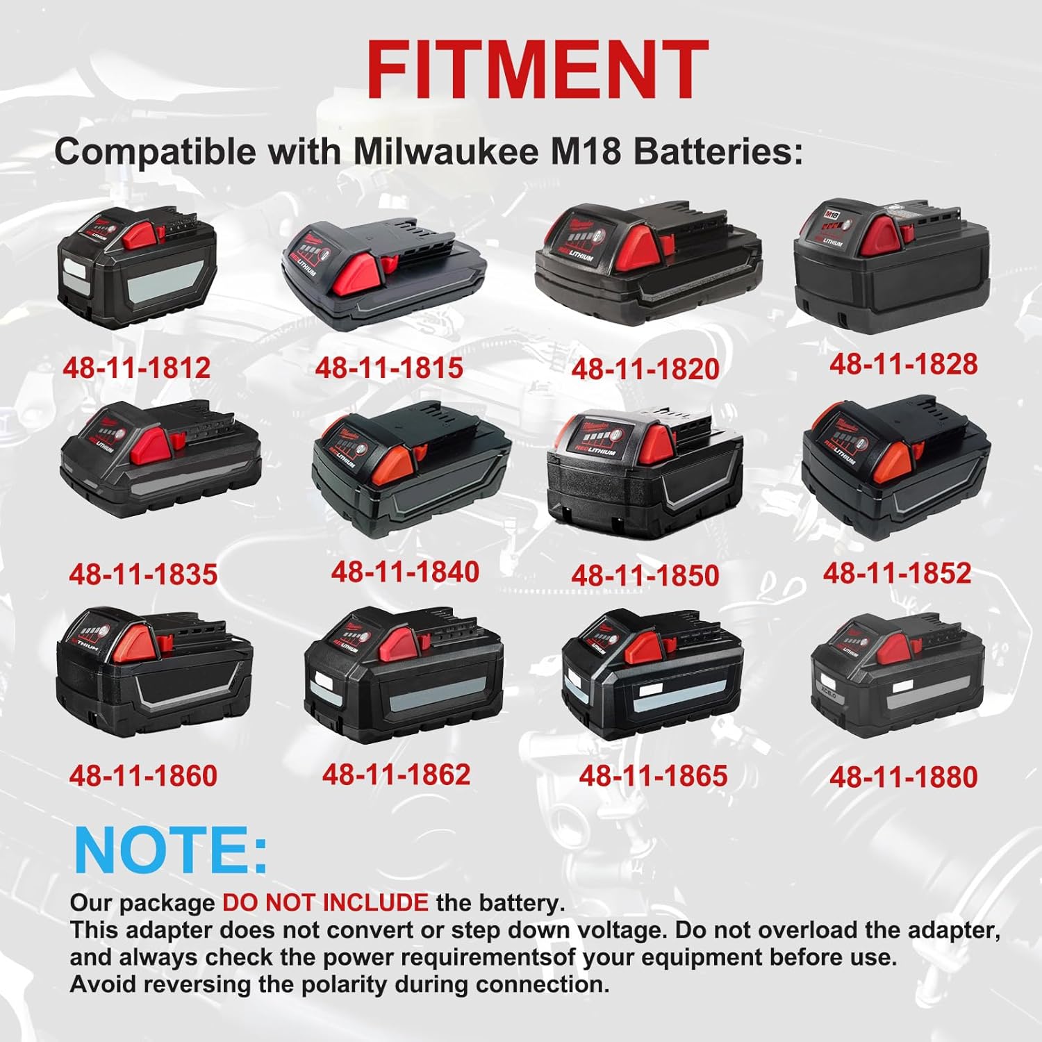 Jumper Cables with Adapter Compatible with Milwaukee M18 18V Battery Jumper Starter, 2ft 8AWG Automotive Booster Cables, Silicone Wire 392°F Heat Resistant for Car Jump Starting Tool Battery - Image 2