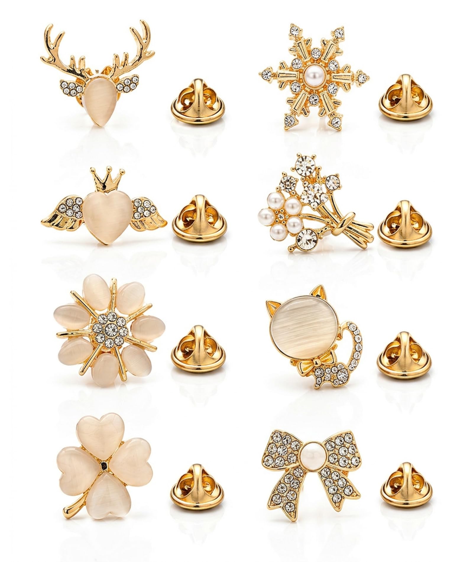 bharatbazaar 8 PCS Brooch Pin for Women, Saree Brooch for Women, Brooches for Women, Saree Pins for Formal Occasions and Professional Wear-picture-46