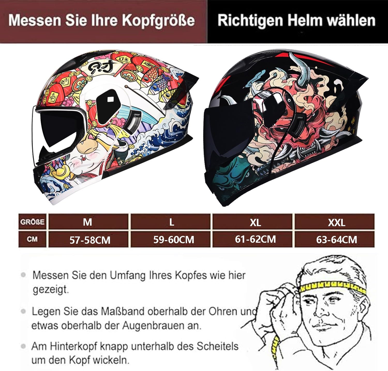 Motorradhelm Klapphelm Doppelvisier Integralhelme Motorrad Helm ECEDOT Zertifiziert Flip Vollvisierhelm Motocrosshelme Scooter Sturzhelm Rollerhelm Erwachsene Damen Herren