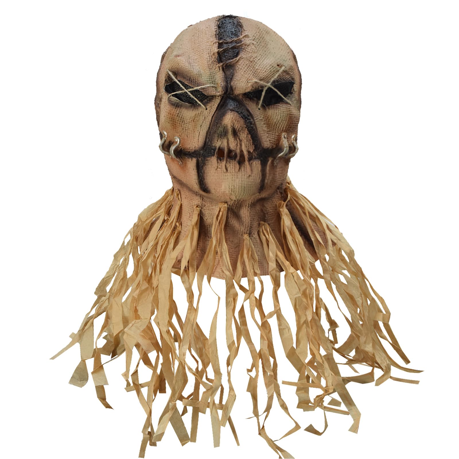Masque d'épouvantail effrayant en latex pour Halloween