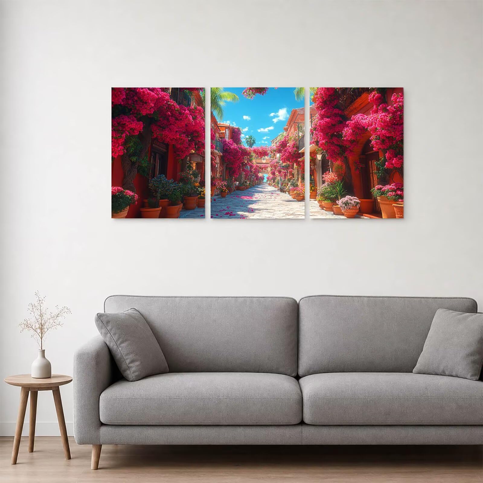 3 szt. Diamentowe malowanie uliczne Dorośli 5D Diamentowe malowanie krajobraz, diamentowe malowanie DIY Dorośli 50 x 75 cm x 3, Kryształ Sztuka Haft Ścieg Krzyżowy Obrazy Dekoracja Salon Nowoczesny