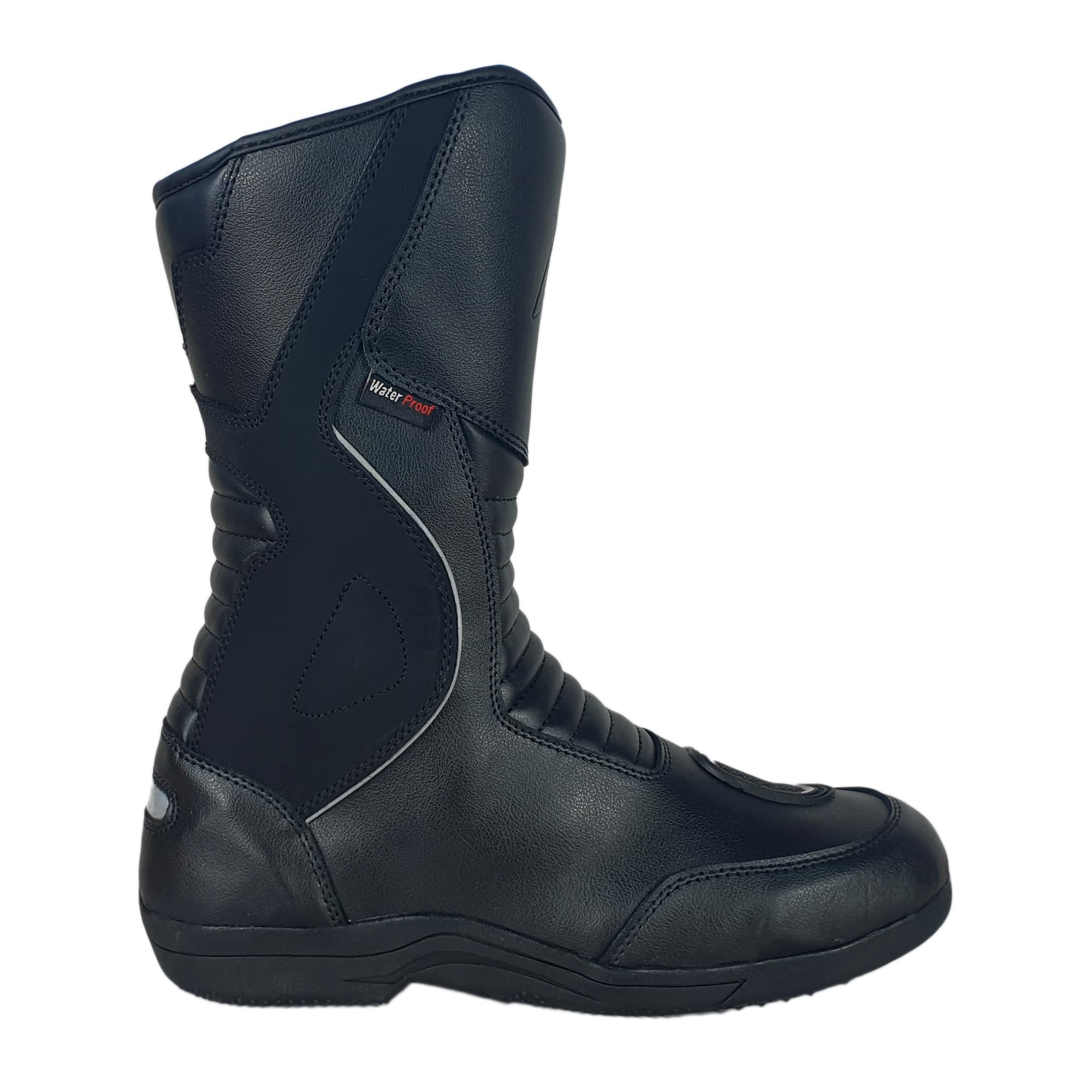 Bohmberg Viatos Bottes de moto Touring pour hommes, chaussures de motard robustes en cuir véritable