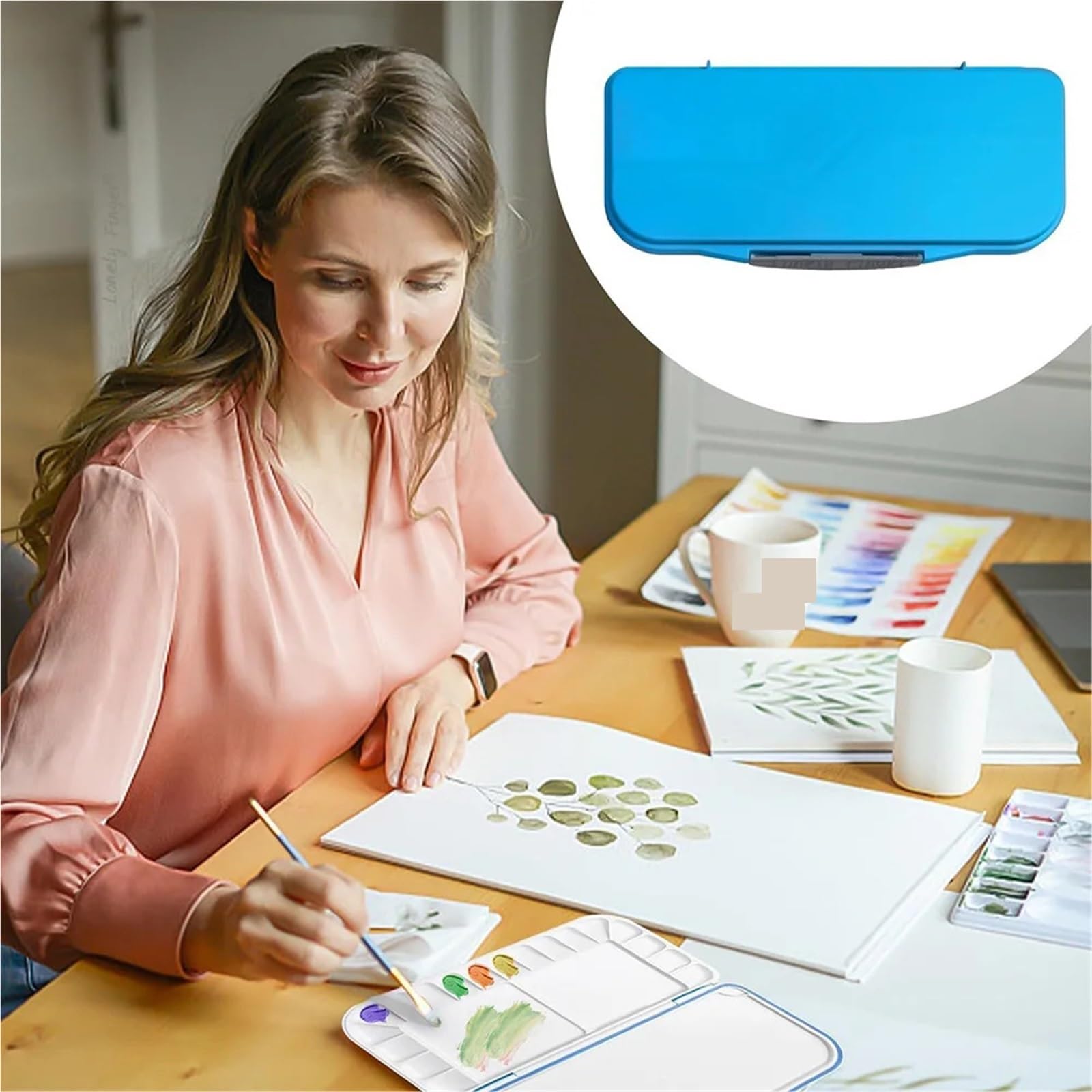 Aquarellpalette Mit 18 Vertiefungen, Faltbar
