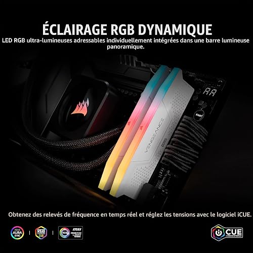 CORSAIR VENGEANCE RGB RS DDR5 32GB (2 x 16GB) Fino a 5200MHz AMD INTEL RAM - 4