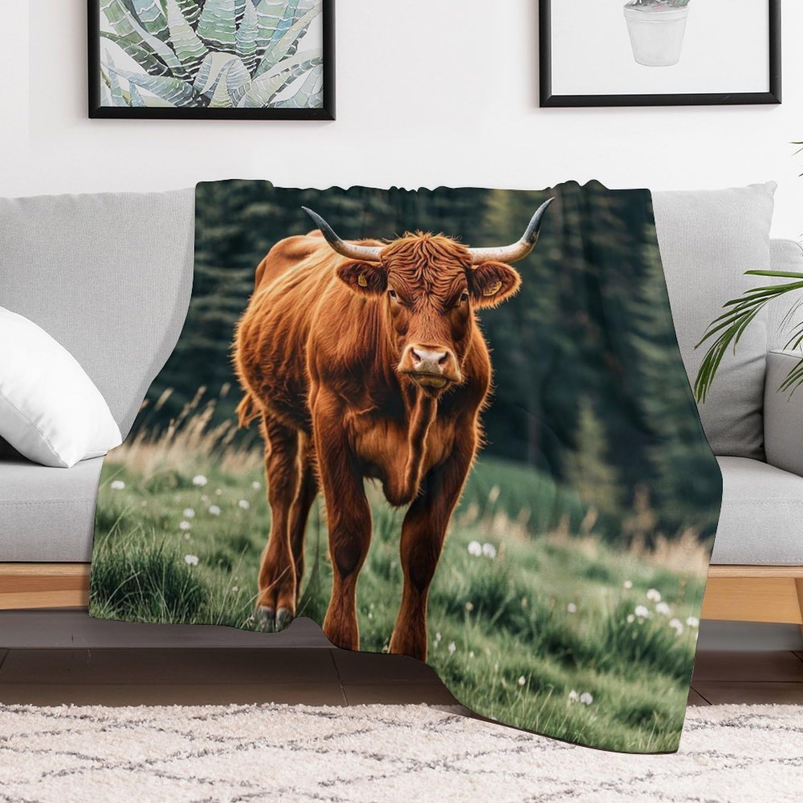 Couverture en micro polaire ultra douce 152x203cm, grand jeté de lit chaud et léger pour adulte