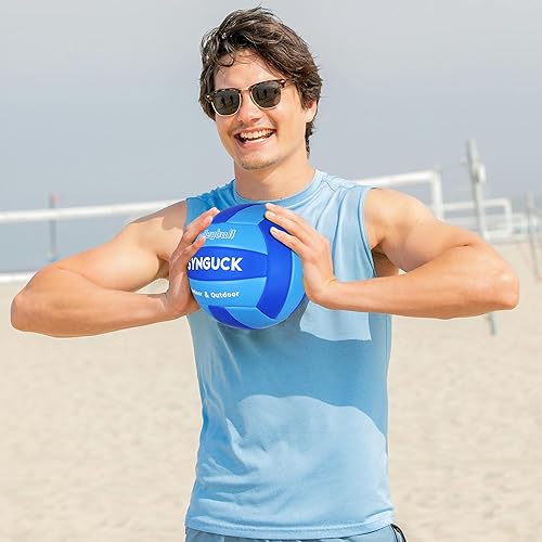 Miniatura 4 de SYNGUCK Balón de voleibol de tamaño 5  Voleibol suave oficial para interiores y exteriores para entrenamiento deportivo, juegos y juego  perfecto