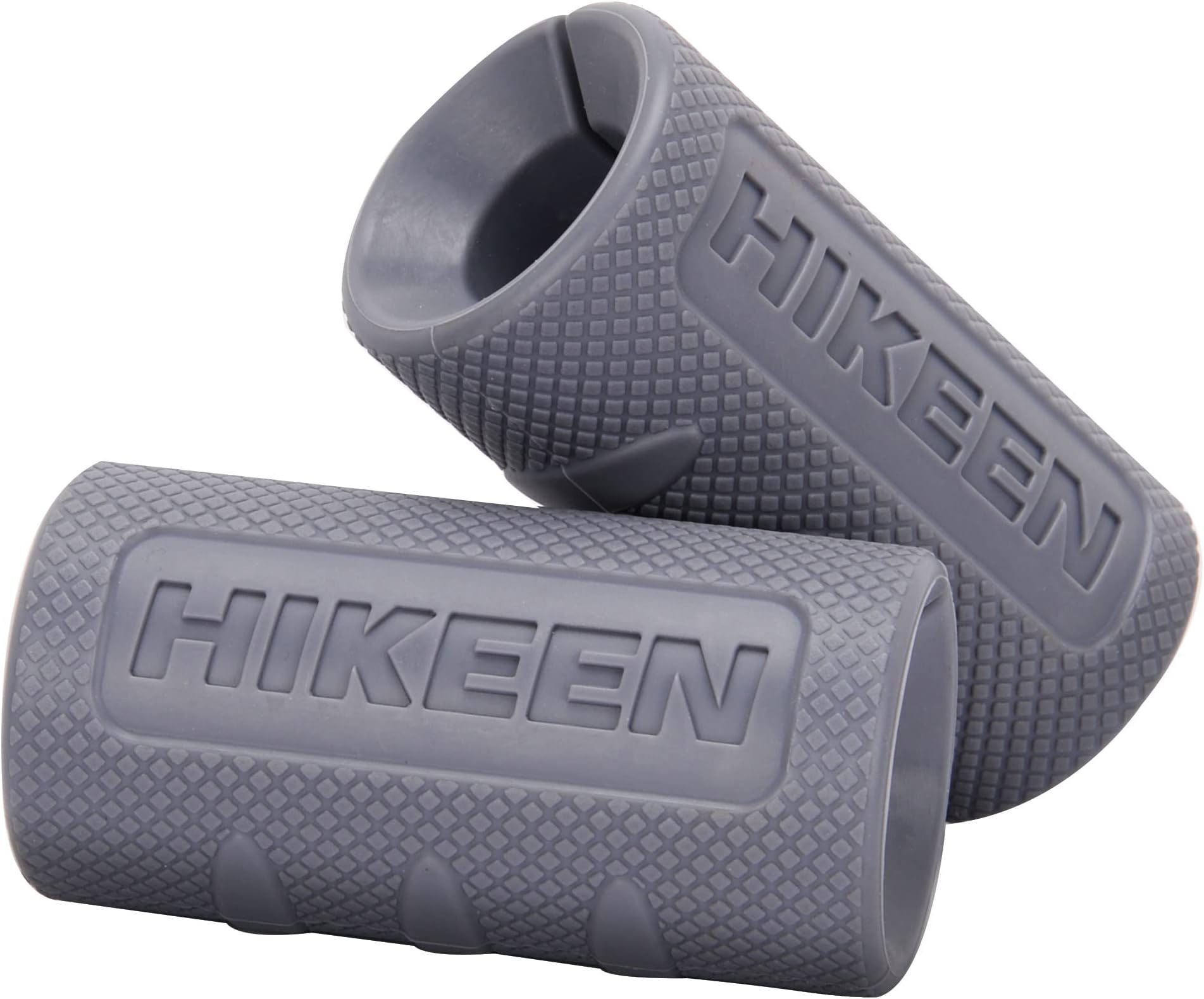 Hikeen Thick Bar Dumbbell Grips,Non Slip Hard Rubber Barbell Grips,Grips for Weight Lifting, Muscle Building-2" Outer Diameter