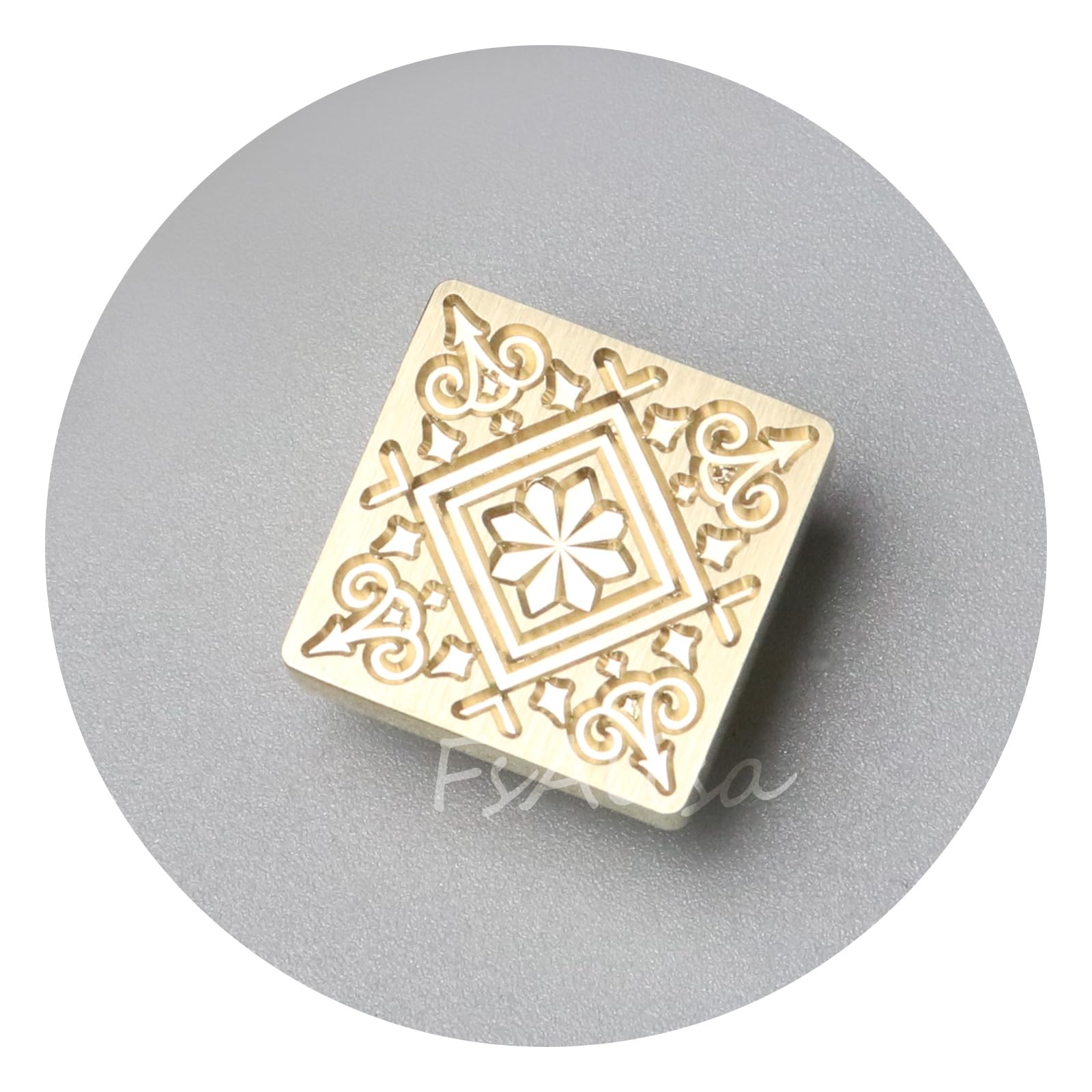 fsalisa European Pattern Wax Seal Stamp Sealing Wax Stamp Vintage Brass Head without Wooden Handle Great for Embellishment of Cards Envelopes Wedding Invitations